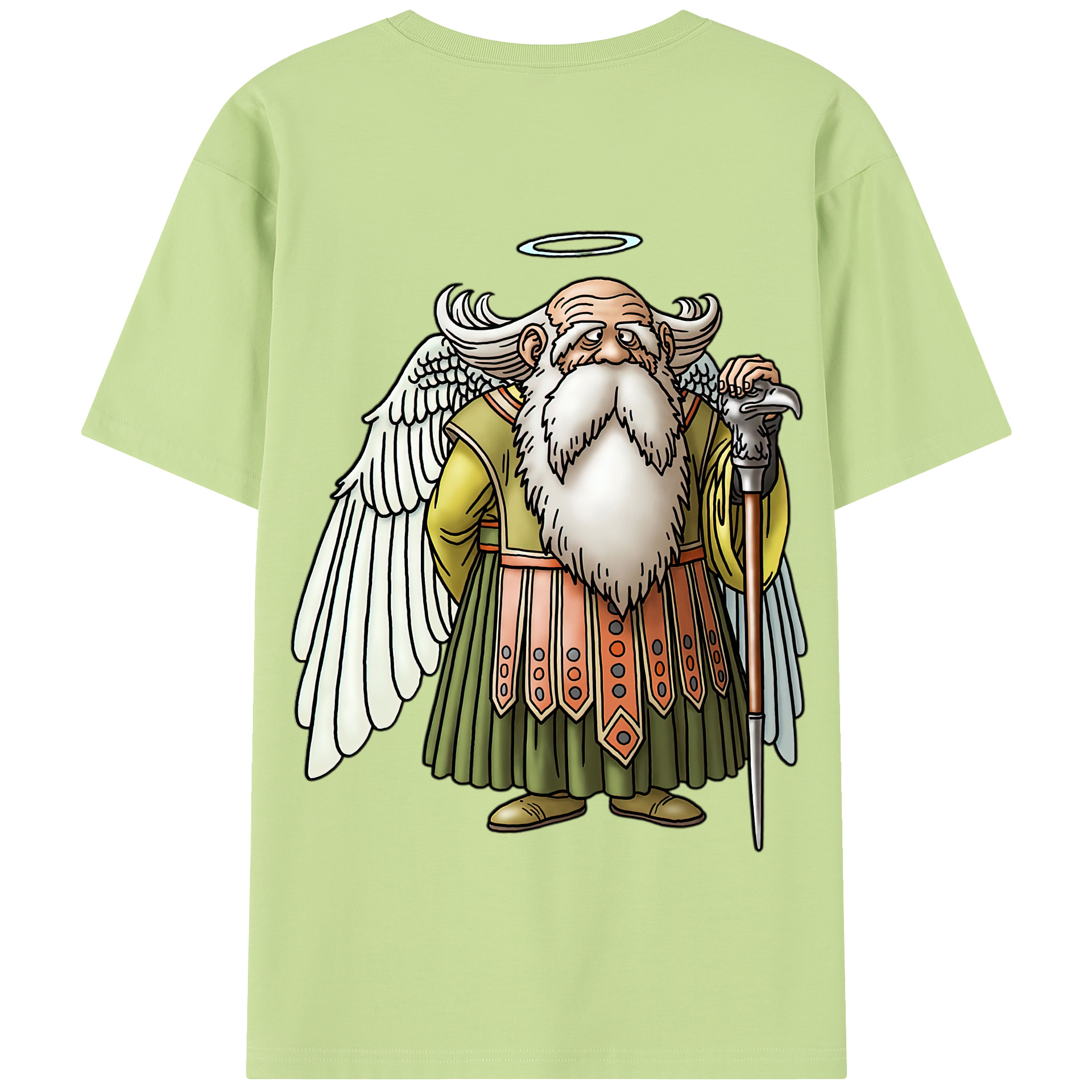 （画像用） ドラゴンクエスト Doragon Kuesuto Dragon Quest 綿100％半袖Tシャツ（背面プリント）